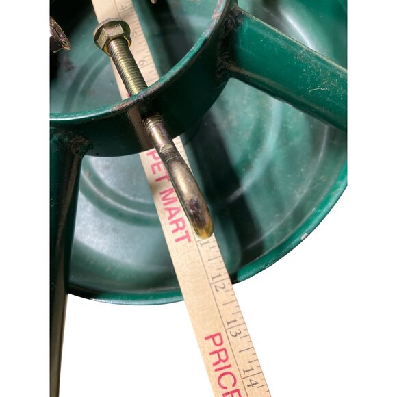 Vintage Metal Christmas Tree Stand With Red Tips & Adjustable Bolts C11 - Picture 2 of 5